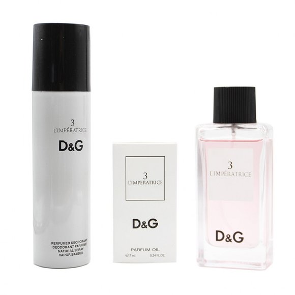Подарочный набор Дольче Габбана 3 L'Imperatrice for woman 3 в 1 150 ml x 7 ml x 100 ml