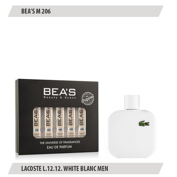 Парфюмерный набор Beas Lacoste L.12.12. White Blanc Men 5*5 ml M 206