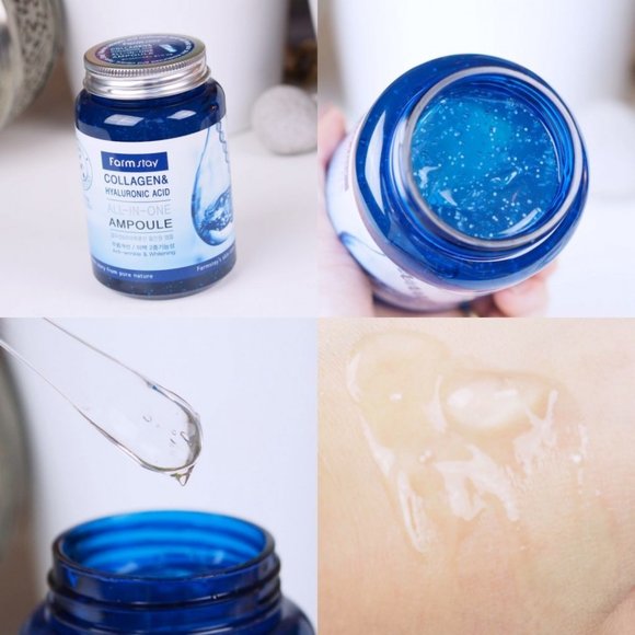 Ампульная сыворотка с гиалуроновой кислотой Farm Stay Collagen Hyaluronic Acid All-In-One Ampoule 250 гр Ампульная сыворотка с гиалуроновой кислотой Farm Stay Collagen Hyaluronic Acid All-In-One Ampoule 250 гр