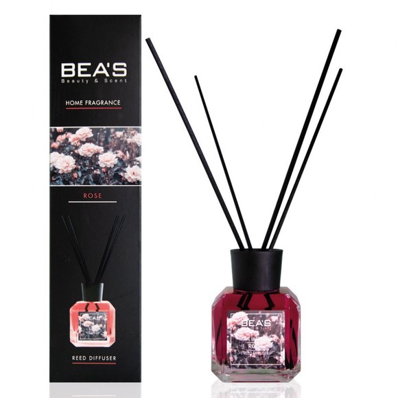 Ароматический диффузор с палочками Beas Rose - Роза 120 ml