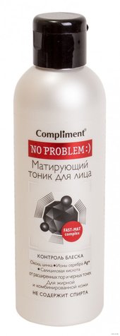 Compliment No problem Матирующий тоник для лица контроль блеска 200 ml Compliment No problem Матирующий тоник для лица контроль блеска 200 ml