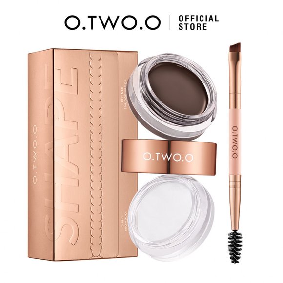 Восковой гель для бровей O.TWO.O, 2 в 1 SC069 #03 Темно-коричневый