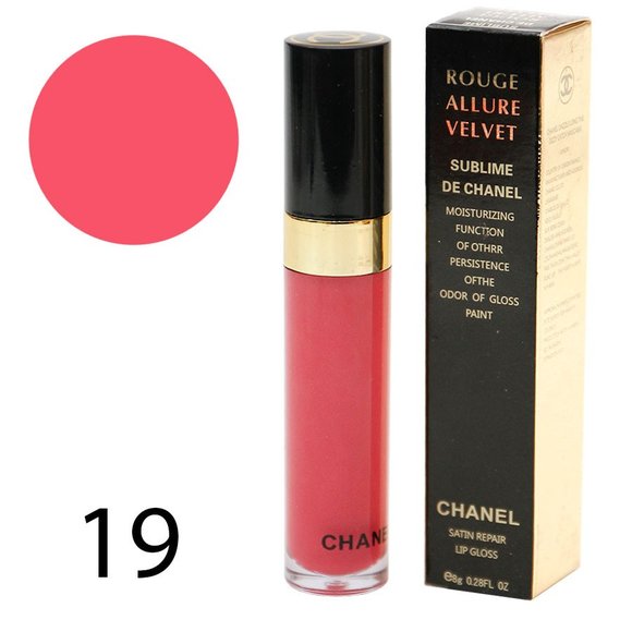 Блеск для губ Chanel Rouge Allure Velvet Sublime 8g №19 (1шт)