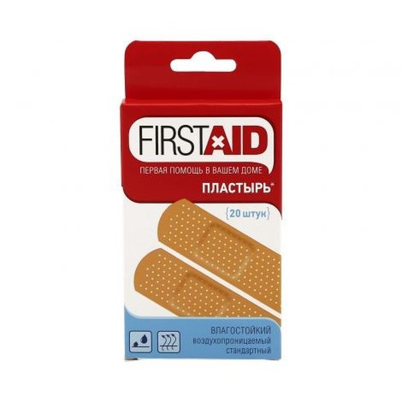 Firstaid пластырь влагостойкий воздухопроницаемый 4 типоразмера (20 шт.) Firstaid пластырь влагостойкий воздухопроницаемый 4 типоразмера (20 шт.)