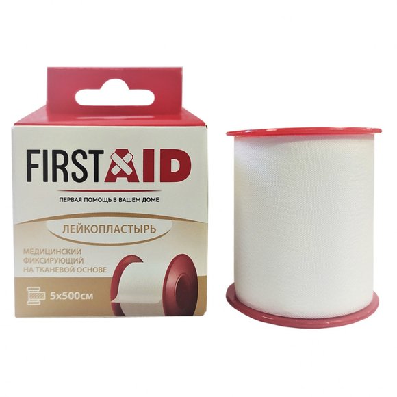 First Aid Пластырь медицинский фиксирующий 5х500см