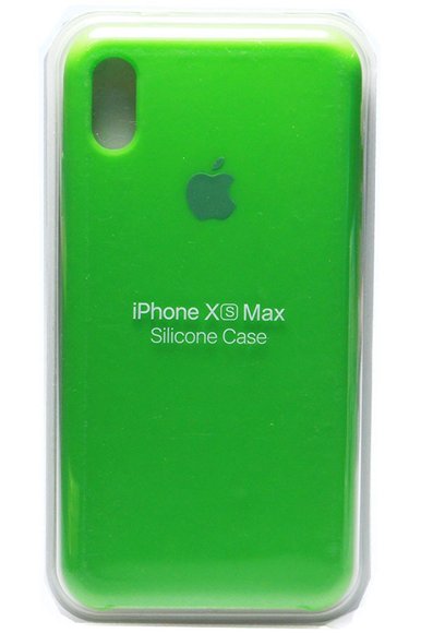 Силиконовый чехол для iPhone XS Max - (Ярко-Зелёный)