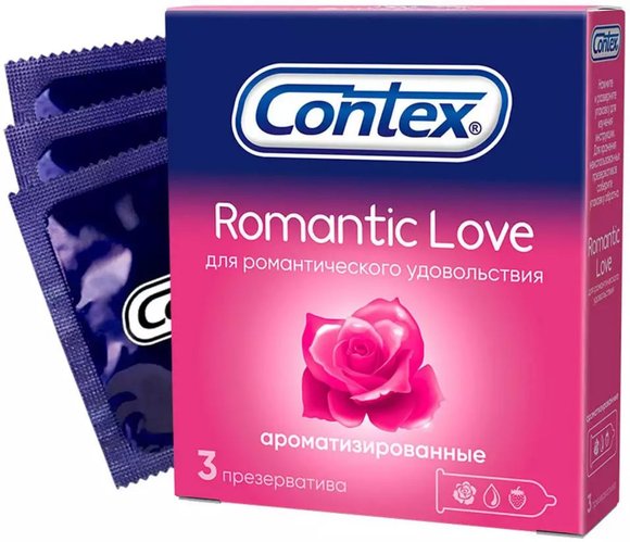 Презервативы Contex Romantic Love ароматизированные (3 шт. в упаковке )