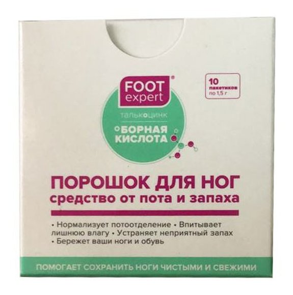 Foot Expert порошок для ног от пота и запаха 10 пакетиков