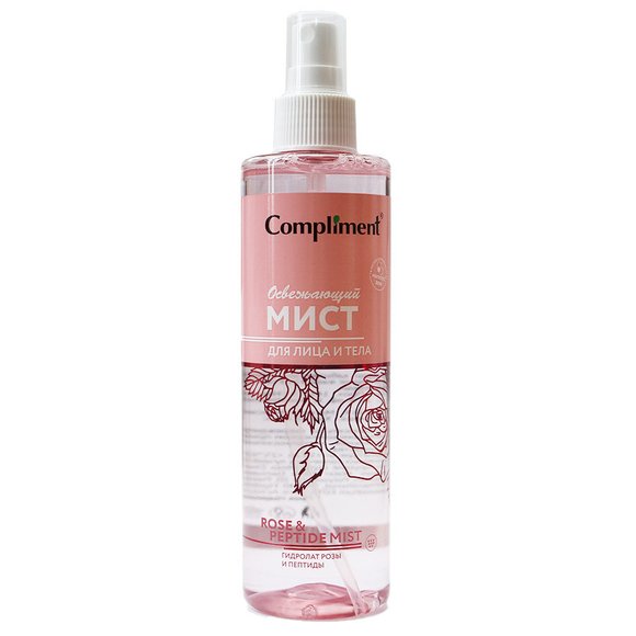 Compliment Rose&Peptide Мист для лица и тела Освежающий, 250 ml Compliment Rose&Peptide Мист для лица и тела Освежающий, 250 ml