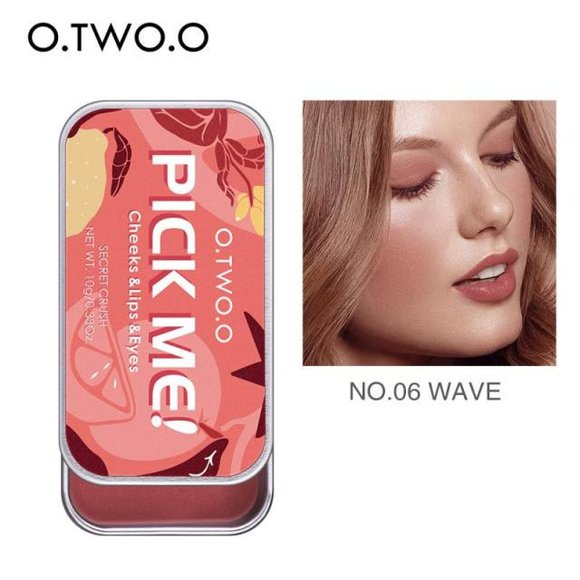 Матовый крем 3 в 1 (румяна, тени для век, помада для губ) O.TWO.O Pick Me 10г #9139 (№06 Глубокий красный)