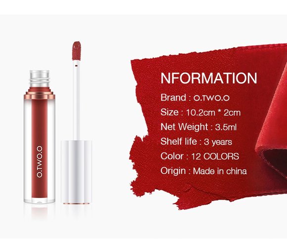 Матовый блеск O.TWO.O Matte liquid lipstick №11 (1009) 3 ml