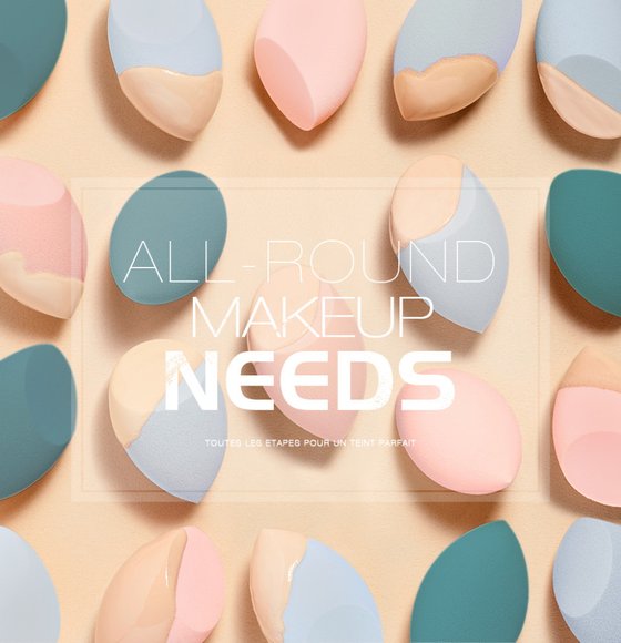 Набор спонжей O.TWO.O Flawless Memory Beauty Blendes Set 4 шт. (Бирюза)