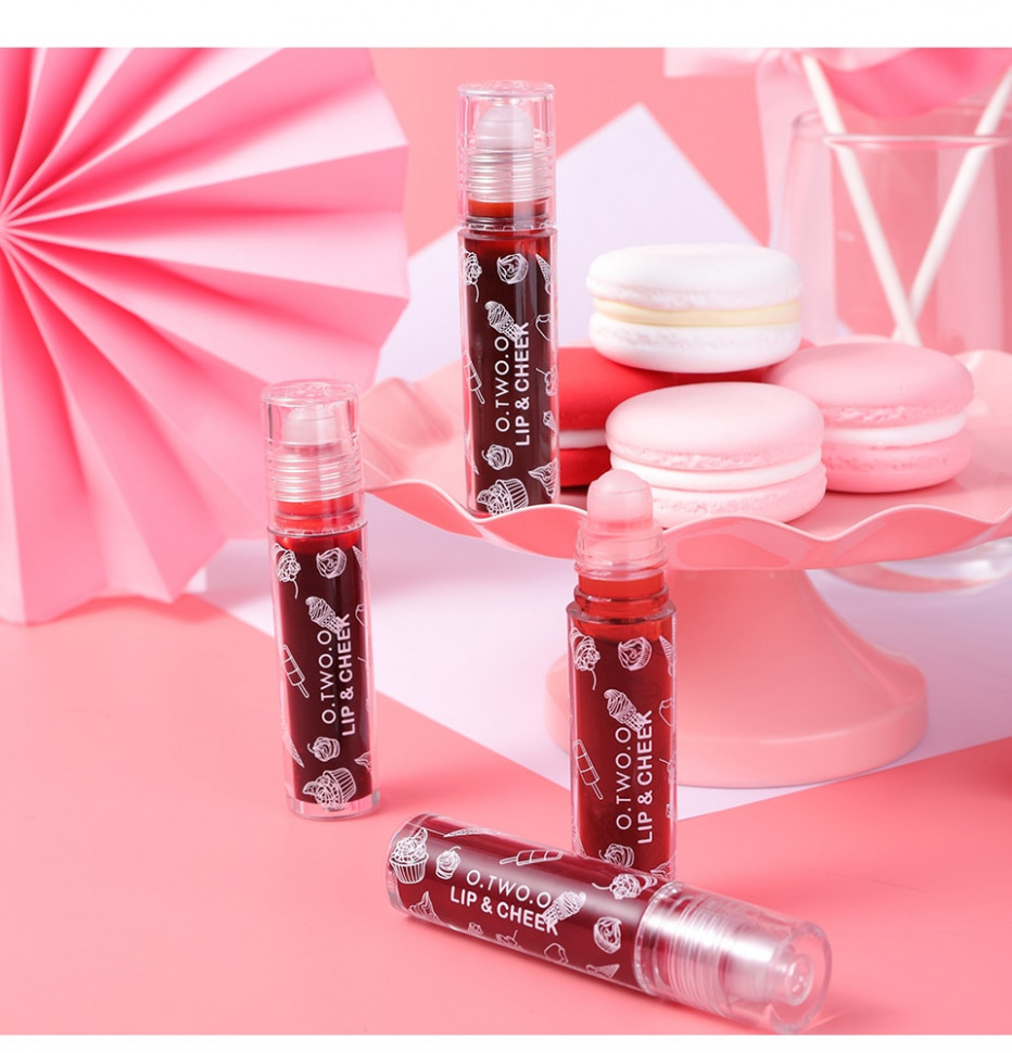 Тинт для губ 2 в 1 O.TWO.O арт. YJ005-01 №4 (Strawberry Love Hickey) 6.5 g.