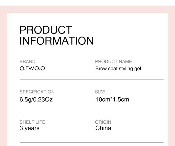 Набор O.TWO.O Водостойкий гель для бровей + ножницы арт. 1012 6.5 g.