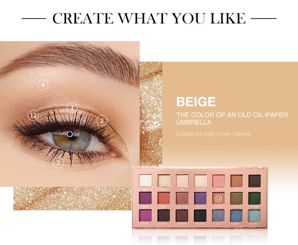 Пигментированные тени  21 цвет O.TWO.O арт. 9994 31.5 g.