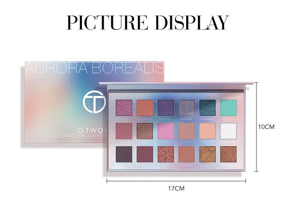 Палетка блестящих матовых теней для век O.TWO.O арт. 1006 18 g.