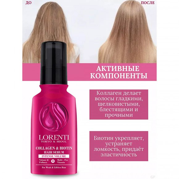 Lorenti • Сыворотка для волос • Collagen & Biotin • 125мл Lorenti • Сыворотка для волос • Collagen & Biotin • 125мл