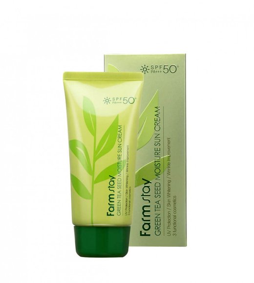 Защитный увлажняющий крем с семенами зеленого чая FarmStay Green Tea Seed Moisture Sun Cream 70g Защитный увлажняющий крем с семенами зеленого чая FarmStay Green Tea Seed Moisture Sun Cream 70g