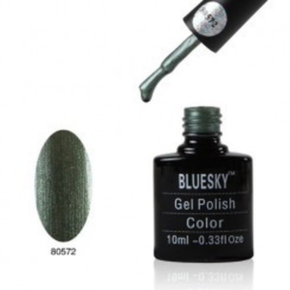 80572 Bluesky Gel Polish - OLIVE GREEN SHIMMER 10ML