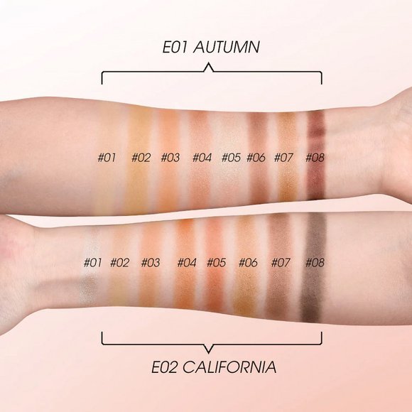 Палетка теней для век O.TWO.O, 9 цветов EM014-01