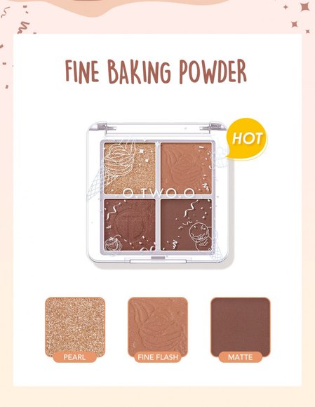 Палитра теней для век O.TWO.O 4 цвета  арт. YJ006 №01 8g.