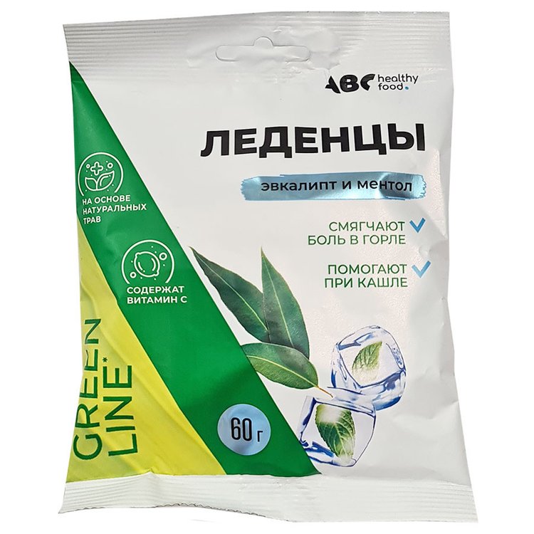 Леденцы с эвкалиптом и ментолом без сахара