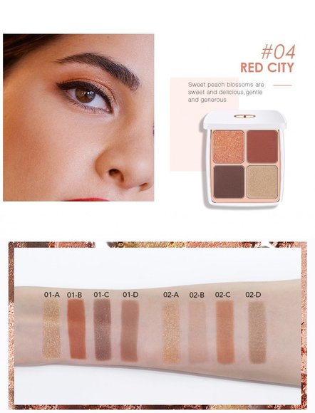 Тени O.TWO.O Colored Drawing Morocco 4цв (арт. 1003) 13.6 g.