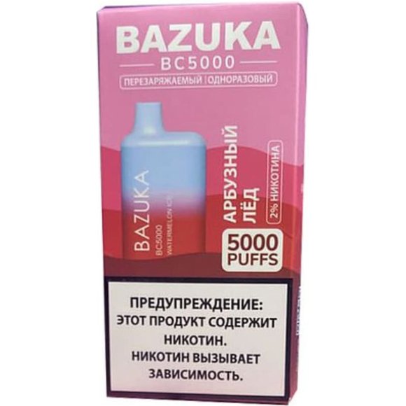 Эл. сиг.  Bazuka Lemon Mint — Арбузный Лед 2%, 5000 Тяг