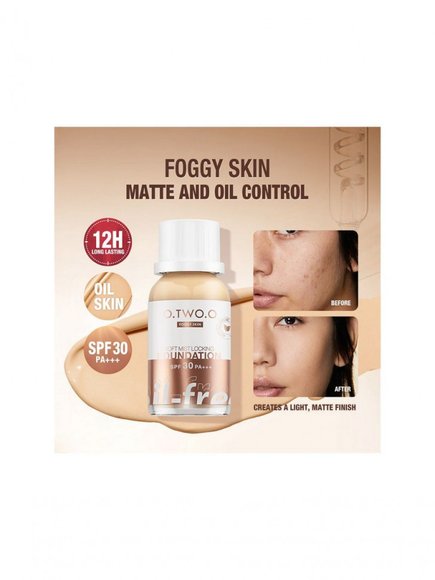 Тональный крем с матовым покрытием для жирной кожи O.TWO.O sc038 #01 Warm Ivory