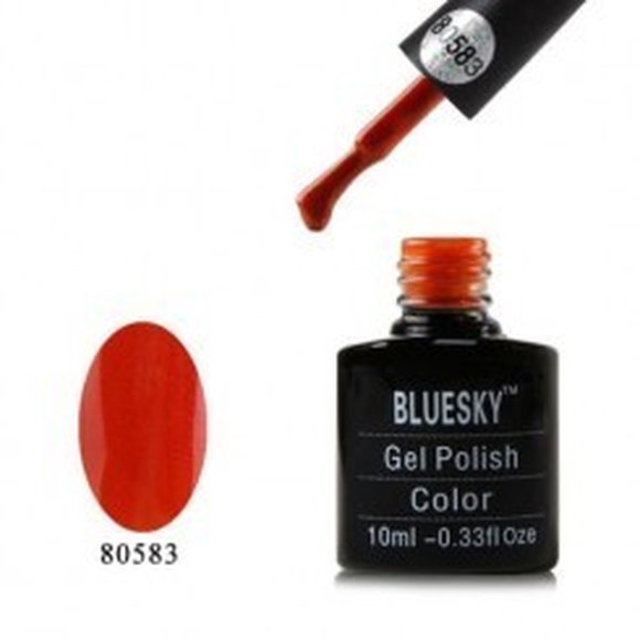 80583 BLUESKY GEL NAIL POLISH - VERMILLIAN GLOW 10ML