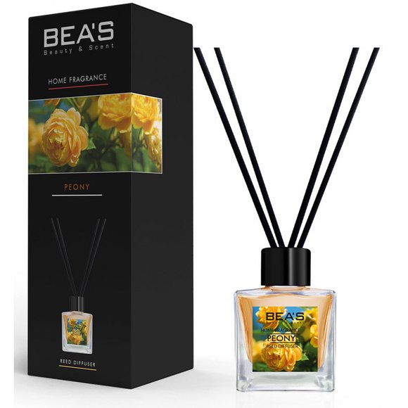 Ароматический диффузор с палочками Beas Peony - Пион - 50 ml