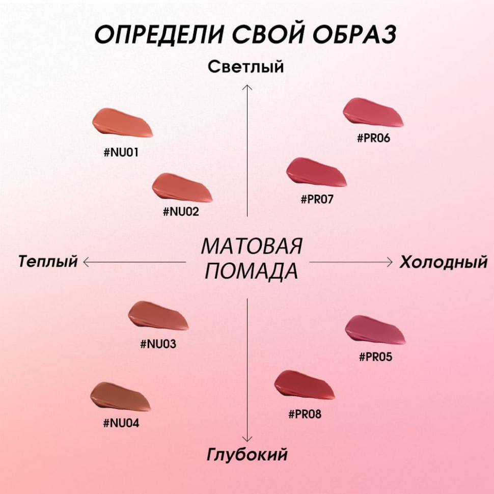 SC072-07 Легкая облачная матовая помада Light Cloudy Matte Lipstick Красновато-коричневый 3 g