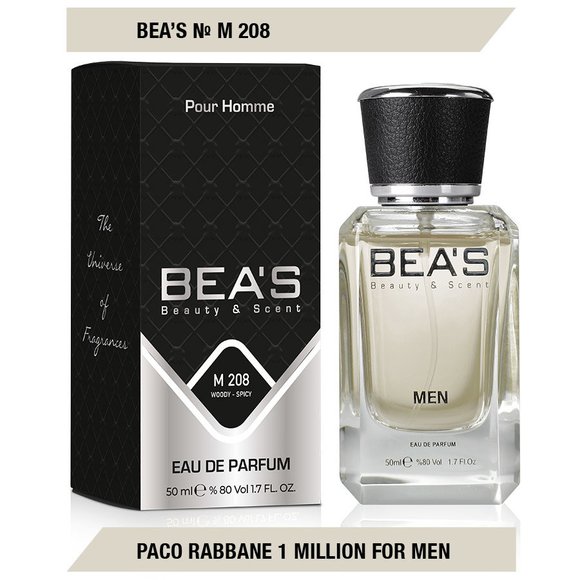 Парфюм Beas Paco Rabbane 1 Million Men 50 ml арт. M 208 Парфюм Beas Paco Rabbane 1 Million Men 50 ml арт. M 208